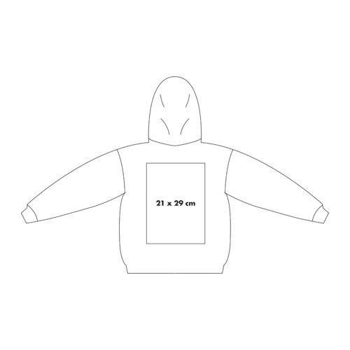 Bomullshuvtröja med huva och känguruficka.