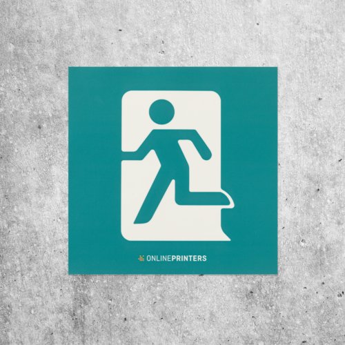 Lysande klistermärke i kvadratisk form.