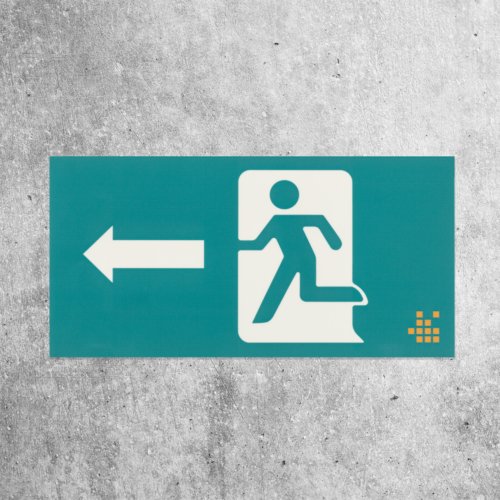 Självlysande dekal för inom- och utomhusbruk.