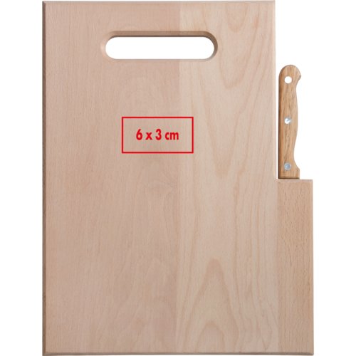 Träbräda med kniv och försänkt grepp.