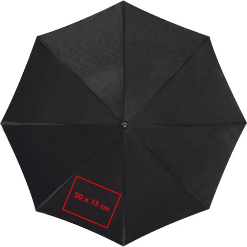 Svart automatiskt paraply i XL-storlek.
