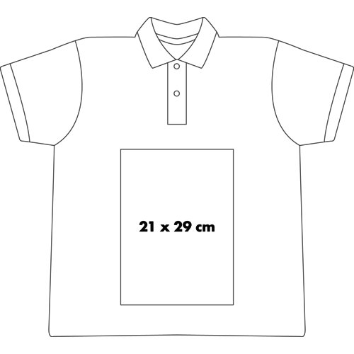 Pikétröja i bomull för herrar med kort knappslå.