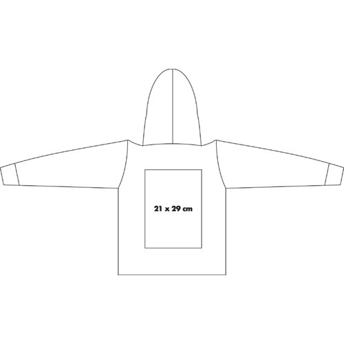 Huvtröja i tyg med huva för män.