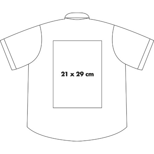 Kortärmad tygskjorta med knappslå för män.